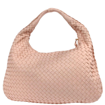 Bottega Veneta Light Pink Lambskin Intrecciato Hobo Handbag