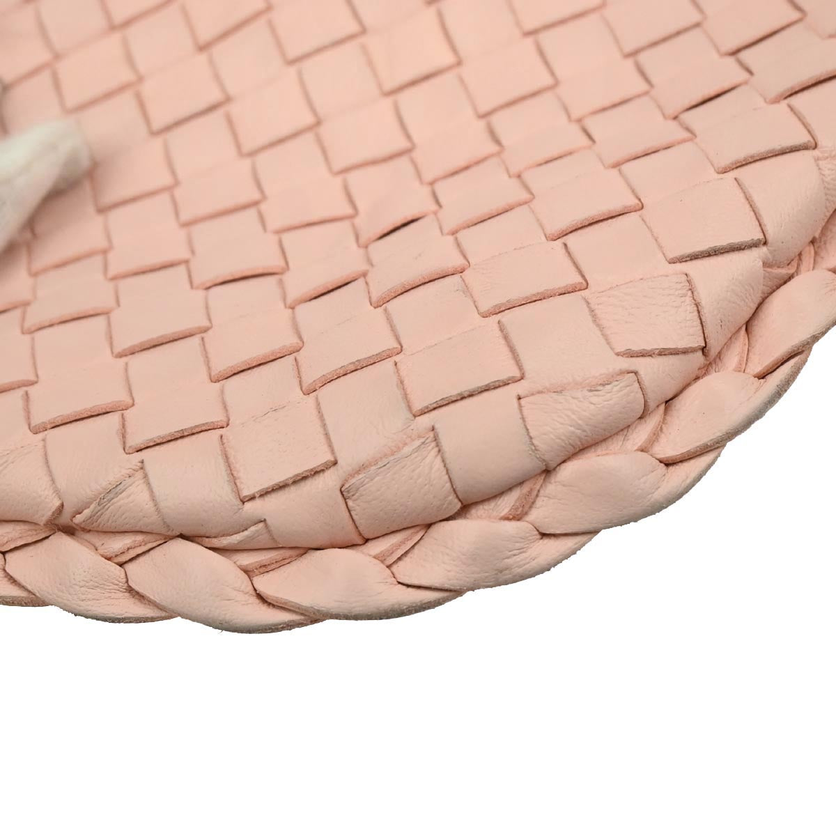 Bottega Veneta Light Pink Lambskin Intrecciato Hobo Handbag