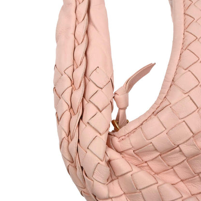 Bottega Veneta Light Pink Lambskin Intrecciato Hobo Handbag