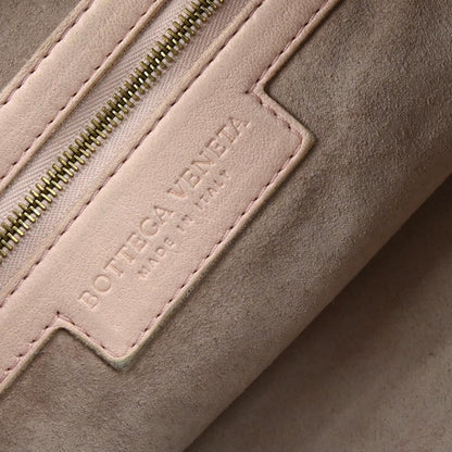 Bottega Veneta Light Pink Lambskin Intrecciato Hobo Handbag