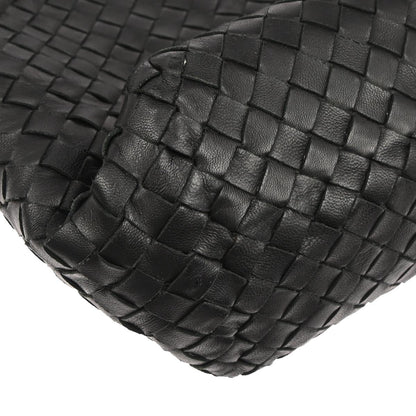 Bottega Veneta Black Lambskin Intrecciato Tote Bag