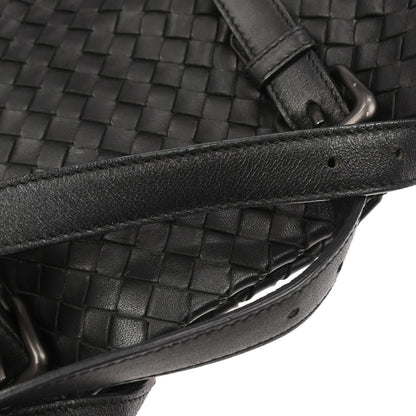 Bottega Veneta Black Lambskin Intrecciato Handbag