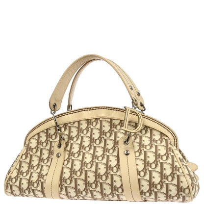 Christian Dior Beige Floral Embroidered Trotter Handbag