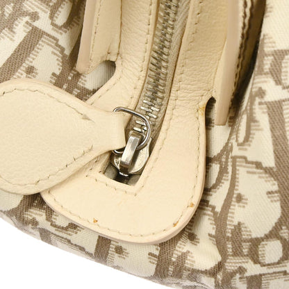 Christian Dior Beige Floral Embroidered Trotter Handbag