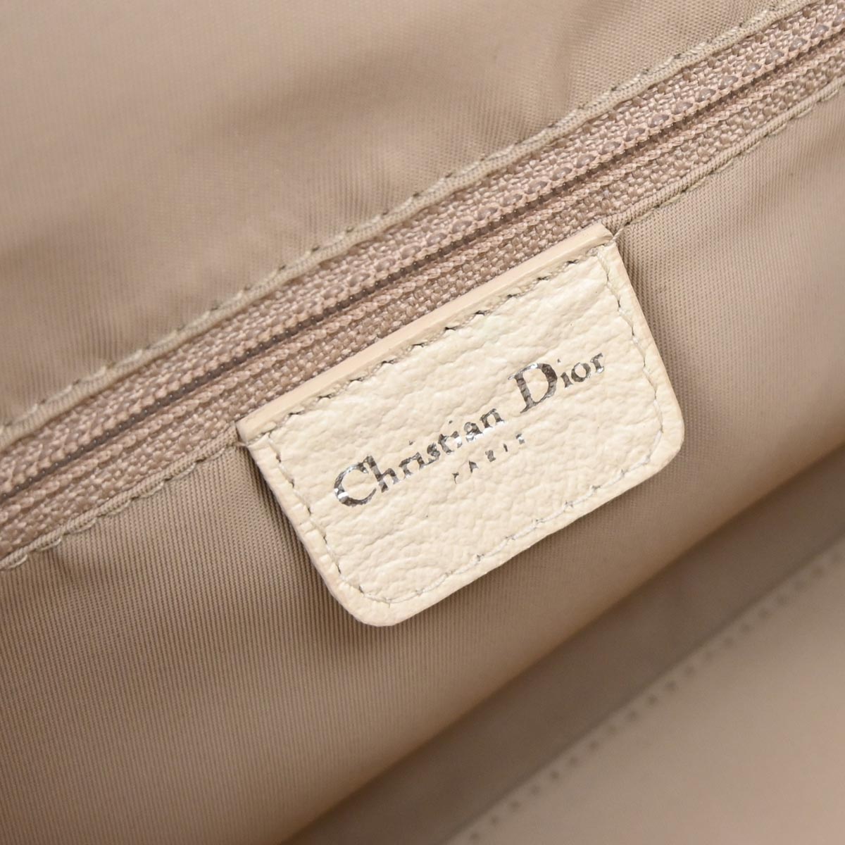 Christian Dior Beige Floral Embroidered Trotter Handbag