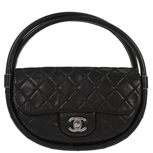 Chanel Black Lambskin Hula Hoop Small Handbag