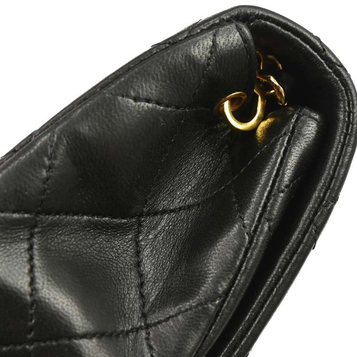 Chanel Black Lambskin Turnlock Mini Full Flap Shoulder Bag