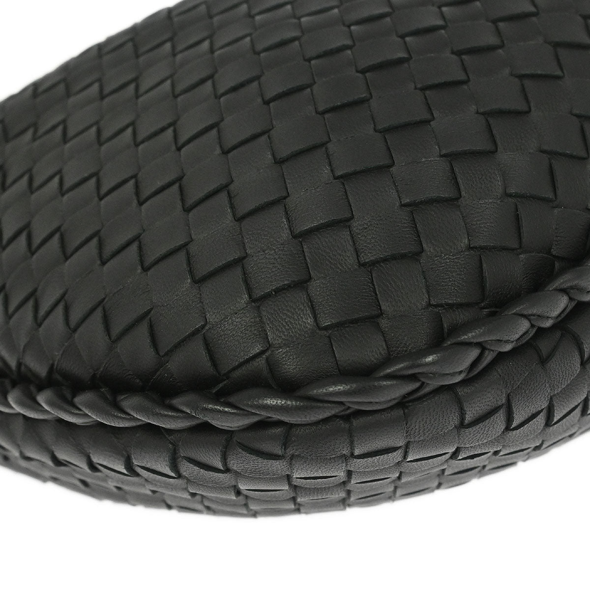 Bottega Veneta Black Lambskin Intrecciato Hobo Handbag