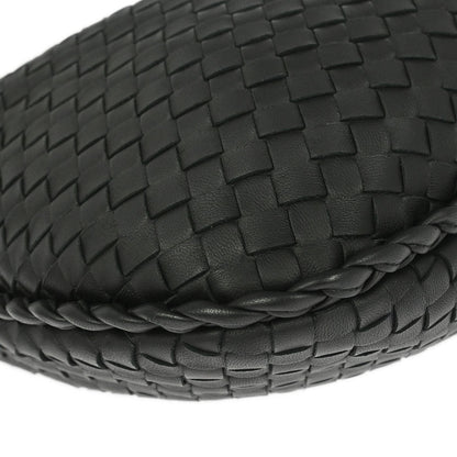Bottega Veneta Black Lambskin Intrecciato Hobo Handbag