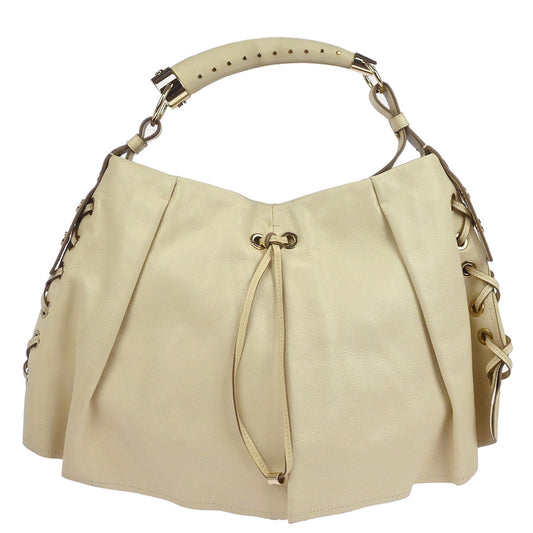 Yves Saint Laurent Ivory Large Mombasa Handbag
