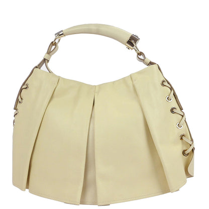 Yves Saint Laurent Ivory Large Mombasa Handbag