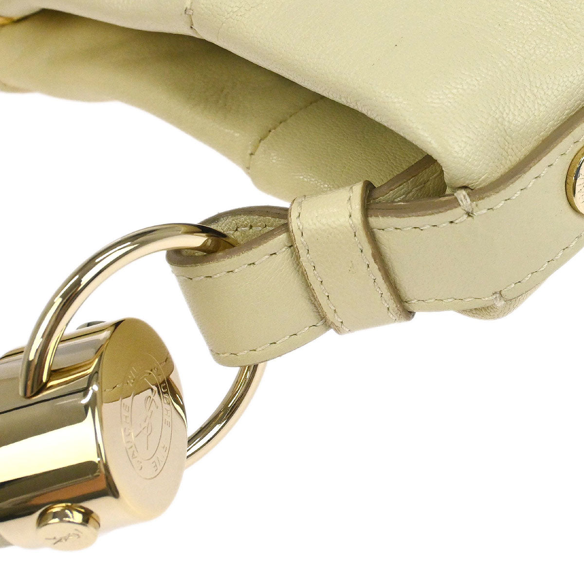 Yves Saint Laurent Ivory Large Mombasa Handbag