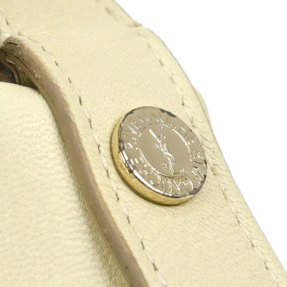 Yves Saint Laurent Ivory Large Mombasa Handbag