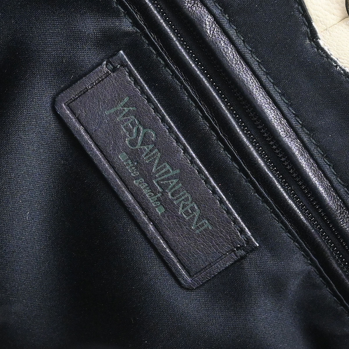 Yves Saint Laurent Ivory Large Mombasa Handbag