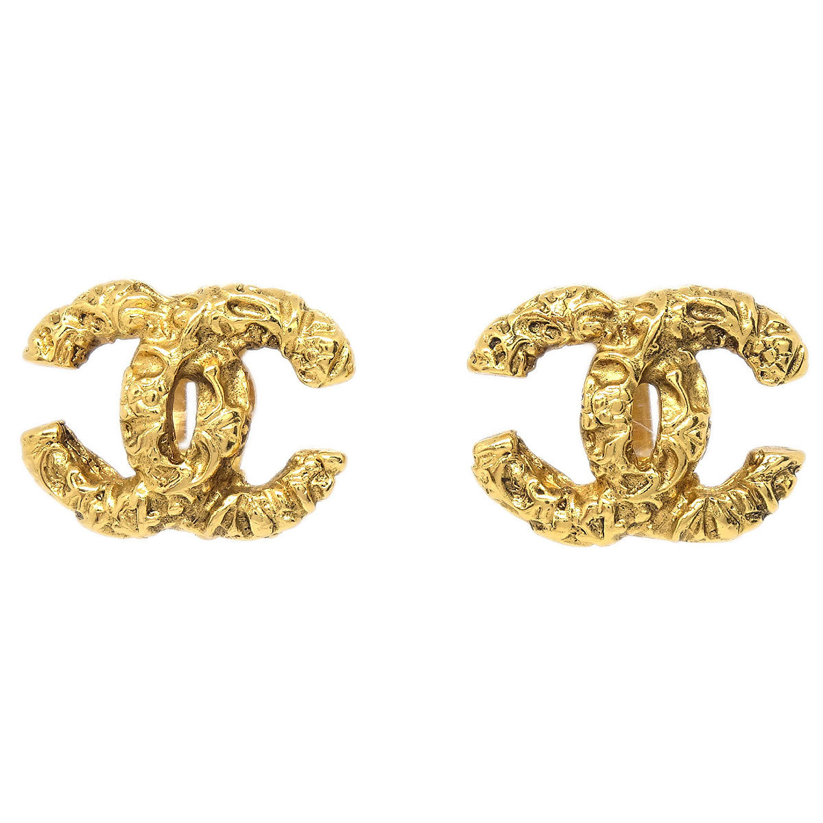 Chanel CC Clip-On Earrings Gold 93A