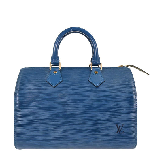 Louis Vuitton Blue Epi Speedy 25 Handbag M43015