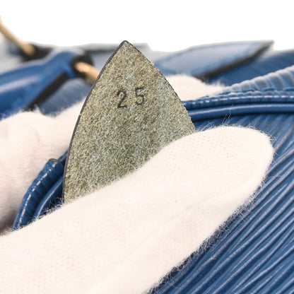 Louis Vuitton Blue Epi Speedy 25 Handbag M43015