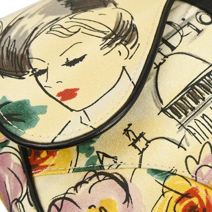 Christian Dior Beige Canvas John Galliano Saddle Handbag