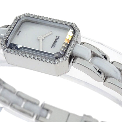 Chanel Premiere H2132 Quartz Watch Ceramic SS Diamond