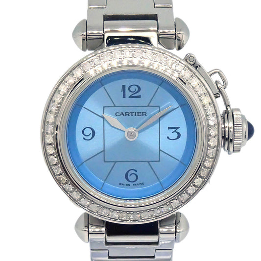 Cartier Miss Pasha Ref.2973 Quartz Watch SS Diamond