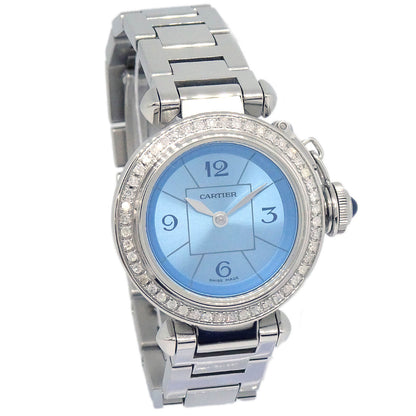Cartier Miss Pasha Ref.2973 Quartz Watch SS Diamond