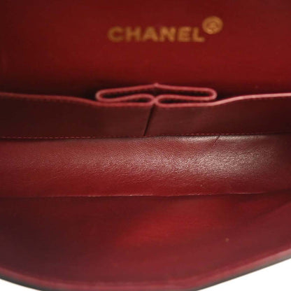 Chanel 1991-1994 Black Lambskin Medium Classic Double Flap Shoulder Bag