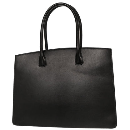 Hermes Black Box Calf White Bus PM Tote Bag