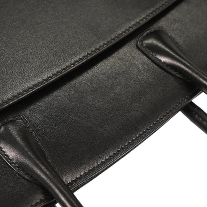 Hermes Black Box Calf White Bus PM Tote Bag