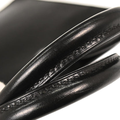 Hermes Black Box Calf White Bus PM Tote Bag