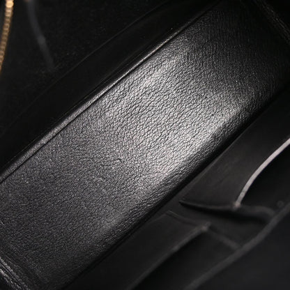 Hermes Black Box Calf White Bus PM Tote Bag