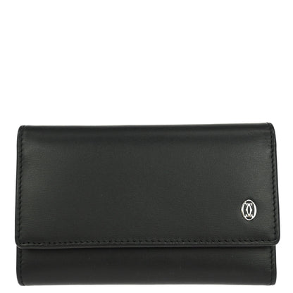 Cartier Key Case Black Leather Small Good