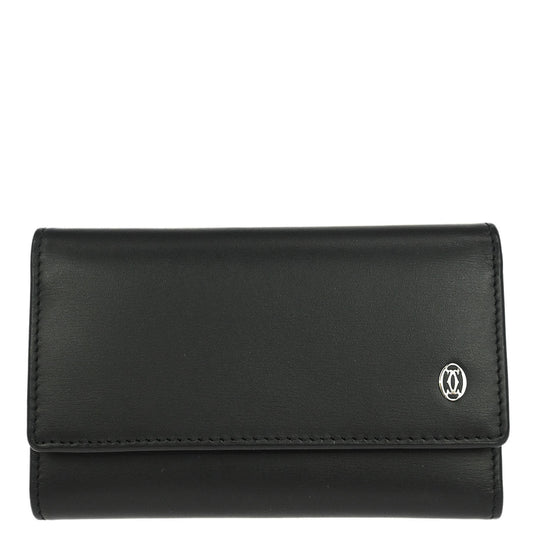 Cartier Key Case Black Leather Small Good