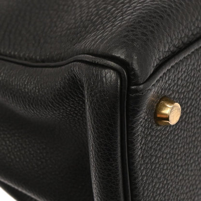 Hermes Black Togo Kelly 35 Retourne 2way Shoulder Handbag