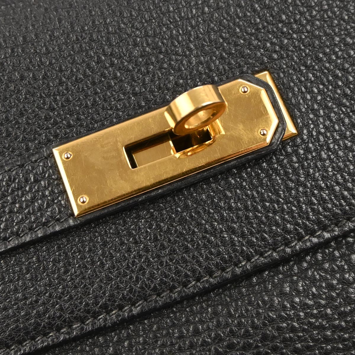 Hermes Black Togo Kelly 35 Retourne 2way Shoulder Handbag