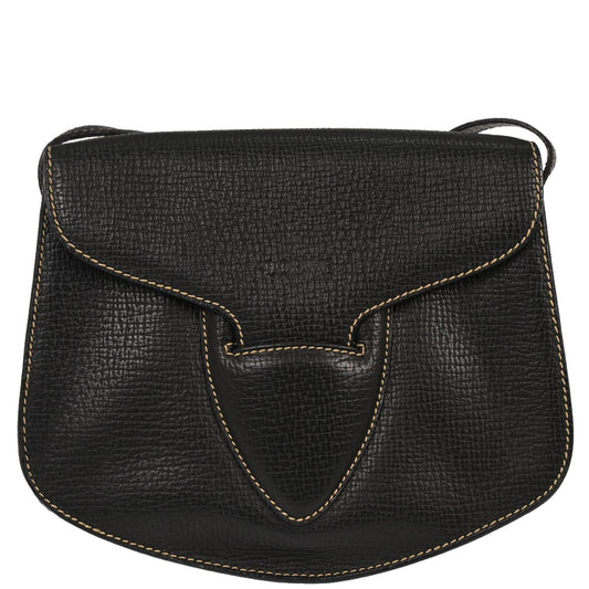 Loewe Black Leather Shoulder Bag