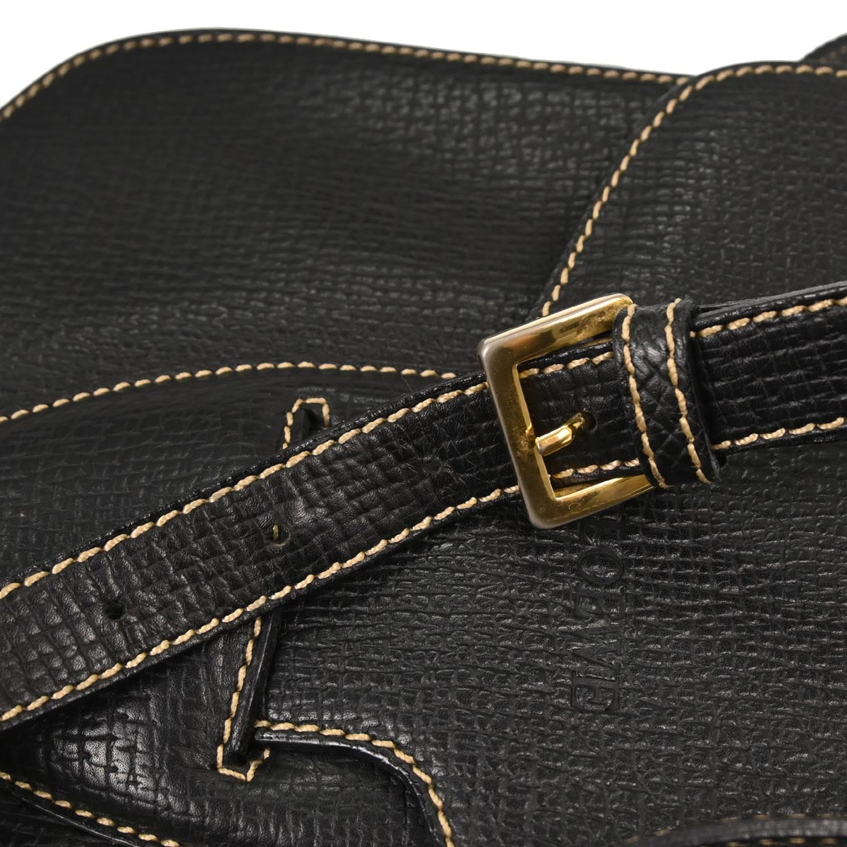 Loewe Black Leather Shoulder Bag