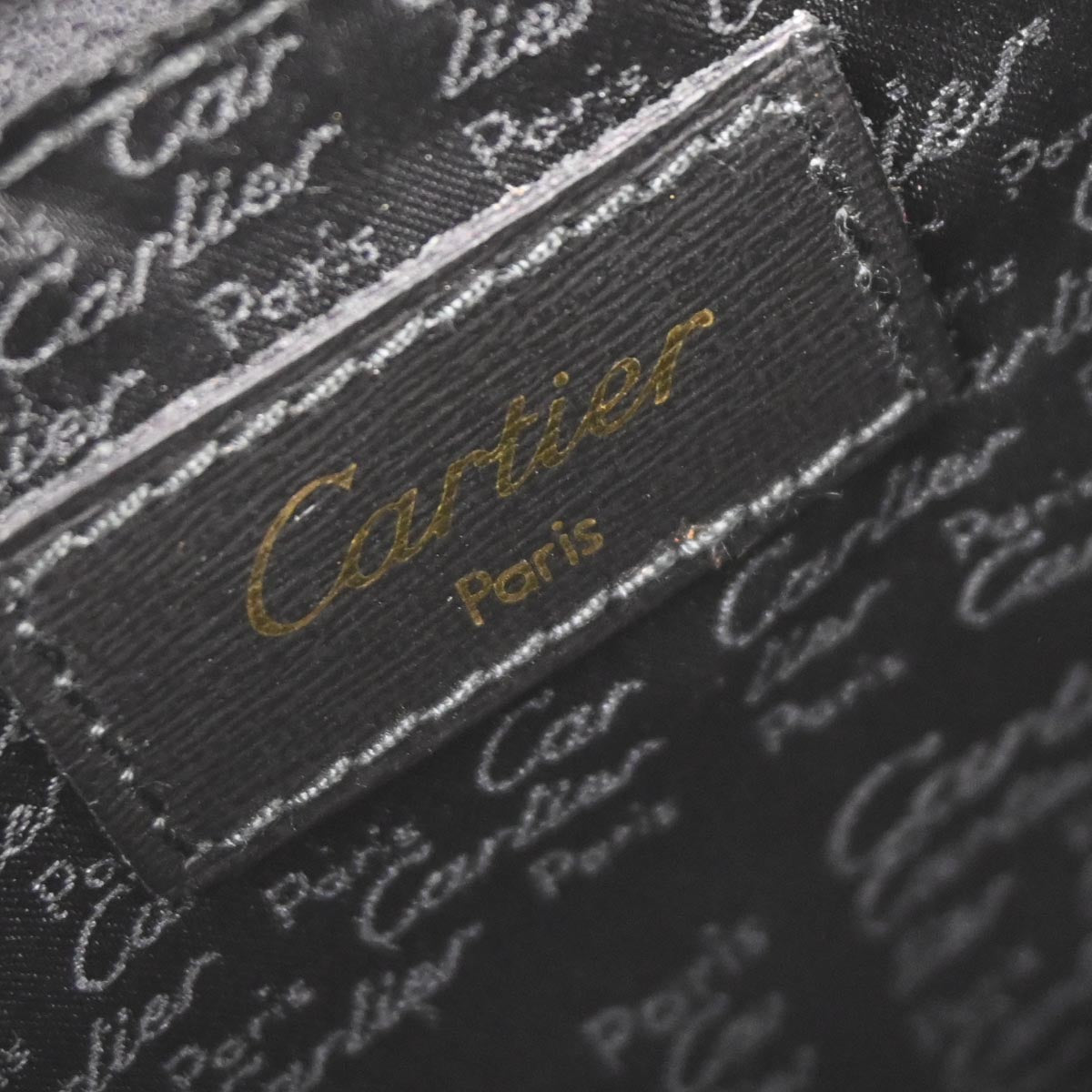 Cartier Black Leather Clutch Bag