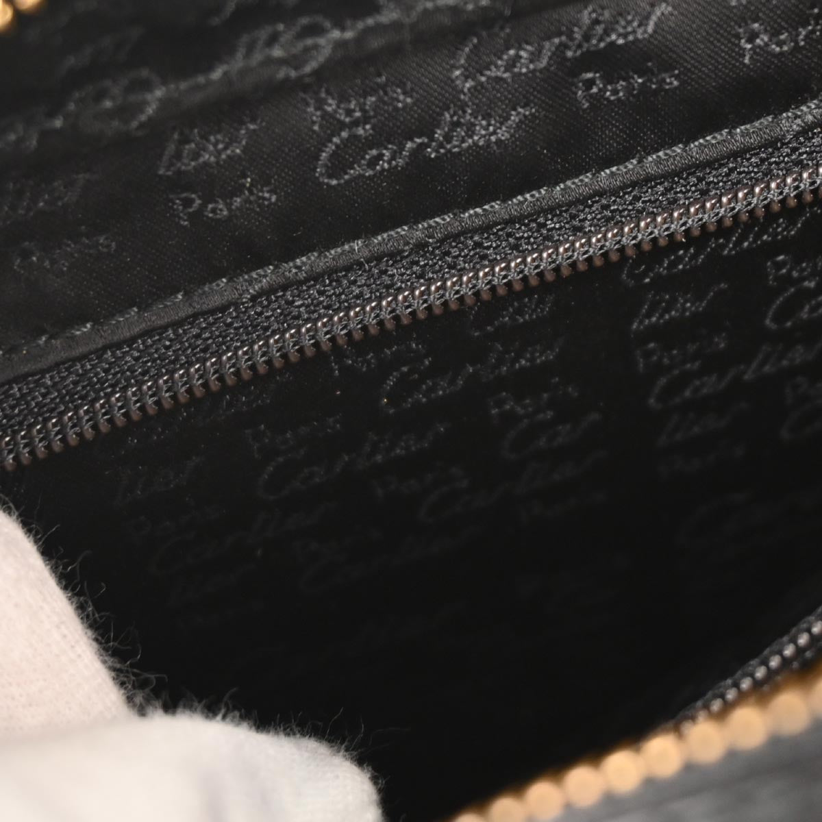 Cartier Black Leather Clutch Bag