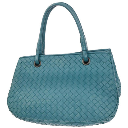 Bottega Veneta Green Lambskin Intrecciato Tote Bag