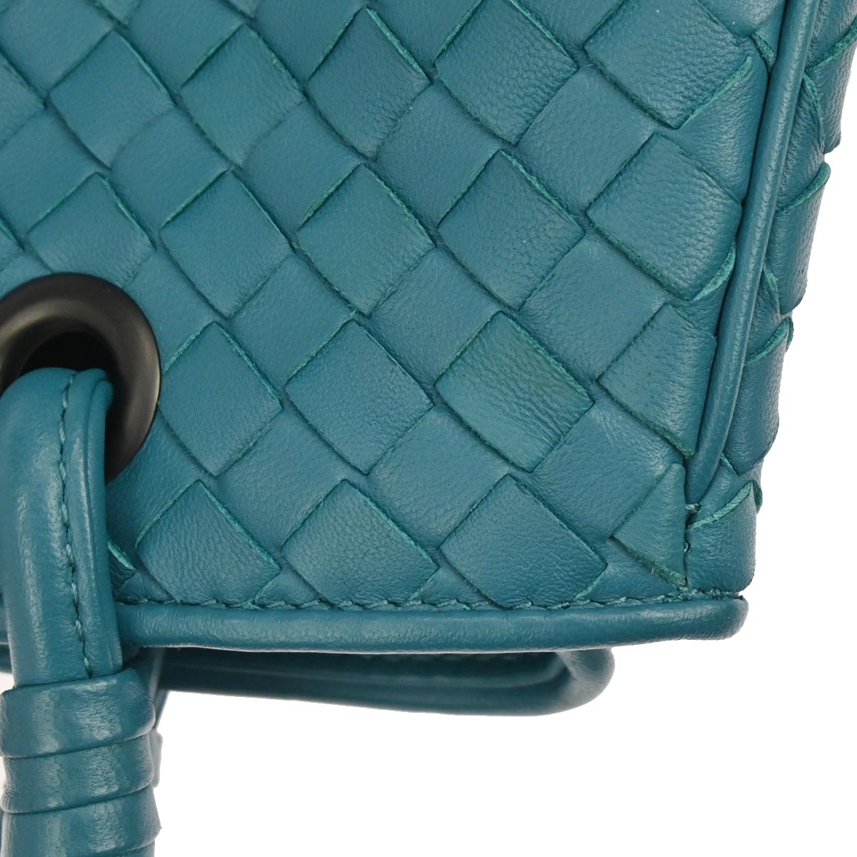 Bottega Veneta Green Lambskin Intrecciato Tote Bag
