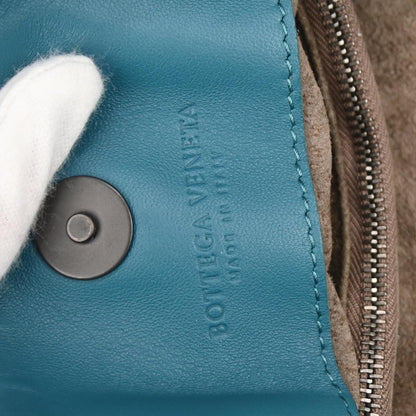 Bottega Veneta Green Lambskin Intrecciato Tote Bag