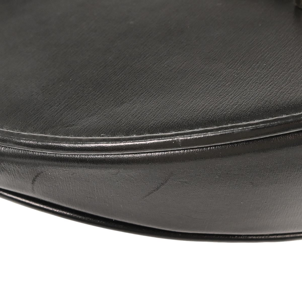 Saint Laurent Black Leather Love Heart Shoulder Bag