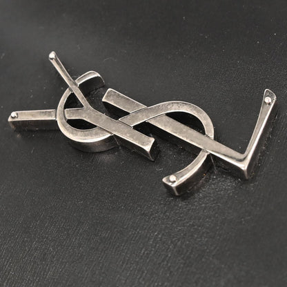 Saint Laurent Black Leather Love Heart Shoulder Bag