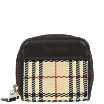 Burberry Beige Burberry Check Coin Case Wallet