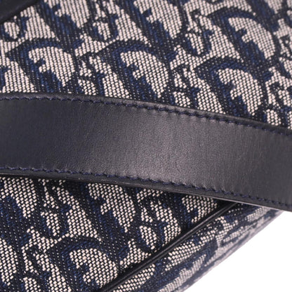 Christian Dior Navy Canvas Trotter Shoulder Bag