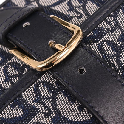 Christian Dior Navy Canvas Trotter Shoulder Bag