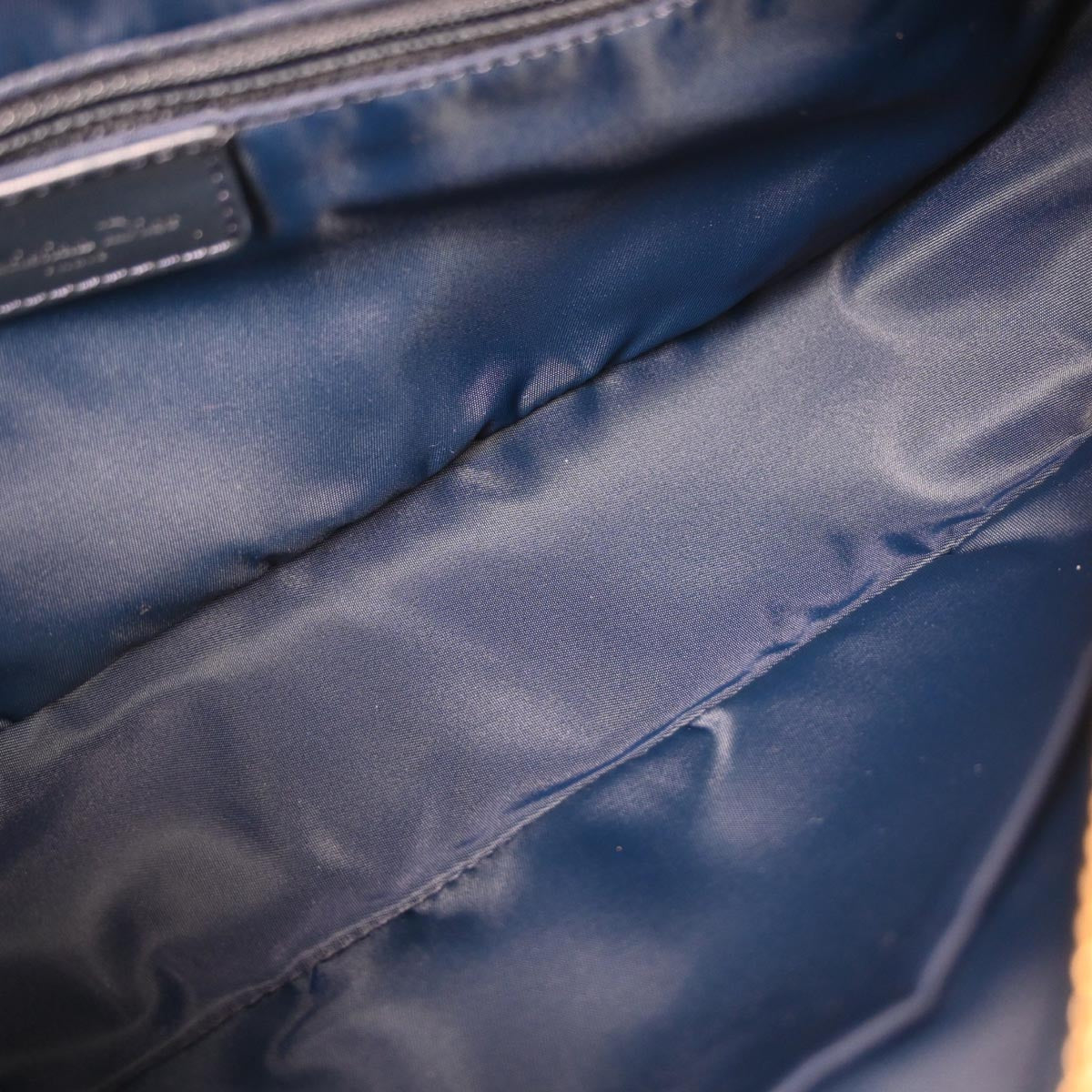 Christian Dior Navy Canvas Trotter Shoulder Bag