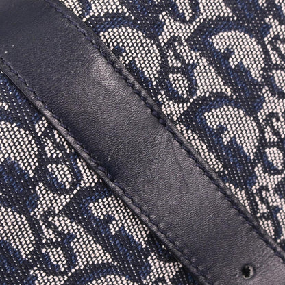 Christian Dior Navy Canvas Trotter Shoulder Bag
