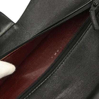 Chanel 2003-2004 Black Lambskin Medium Classic Double Flap Shoulder Bag