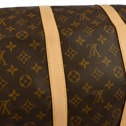 Louis Vuitton Monogram Keepall Bandouliere 55 Travel Bag
